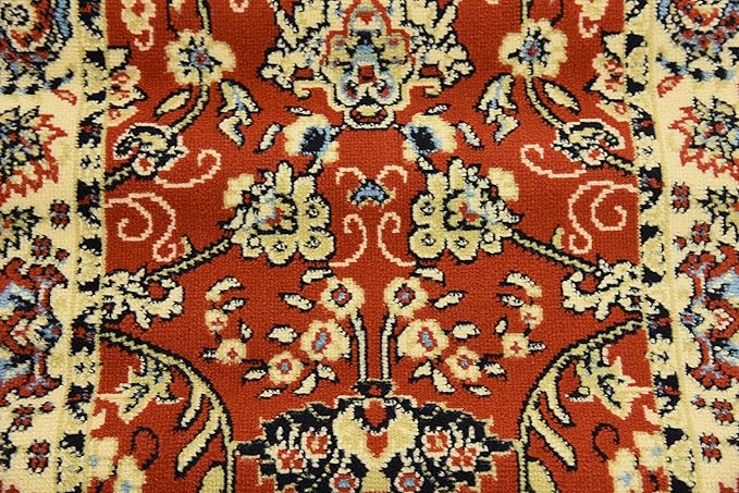 Unique Loom Sialk Hill Collection Area Rug - Washington (2' 7" x 10' Runner Terracotta/Cream)