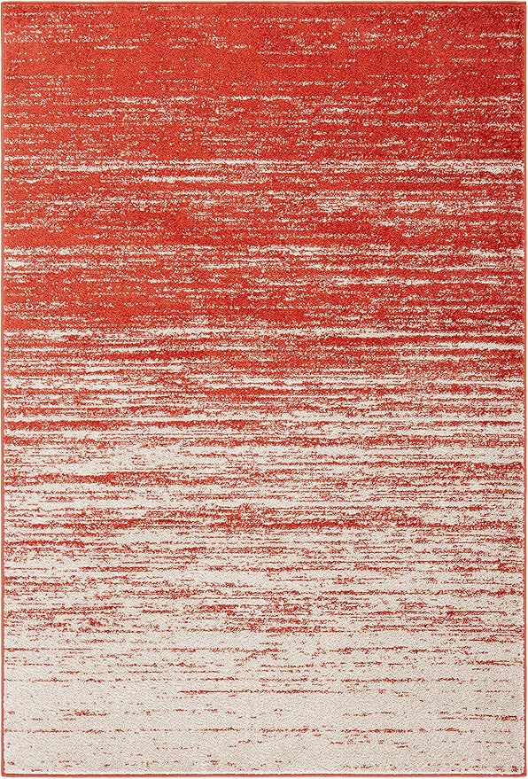 SAFAVIEH Adirondack Collection Accent Rug - 4'5" x 6'5", Orange & Grey, Modern Ombre Design, Non Shedding & Easy to Clean, Ideal for Living Room, Bedroom, Office, Dining Space (ADR113P)