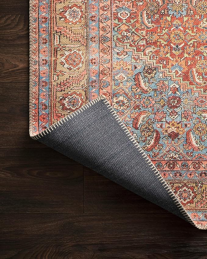 Loloi Loren Collection LQ-06 Red/Multi 2'-6" x 7'-6" Runner Rug