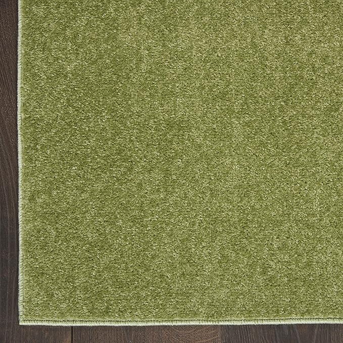 Nourison Home Nourison Essentials Green 5' x Square Area Rug - Easy Clean, Non Shedding, Bed Room, Living Room, Dining Room, Kitchen (5' x Square)