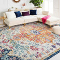 Livabliss Odelia Vintage Bohemian Area Rug,7'10" x 10'3",Orange/Navy
