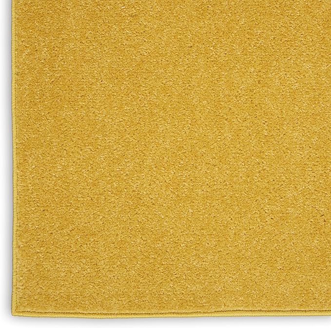 Nourison Home Nourison Essentials Yellow 4' x 6' Area Rug - Easy Clean, Non Shedding, Bed Room, Living Room, Dining Room, Kitchen (4' x 6')