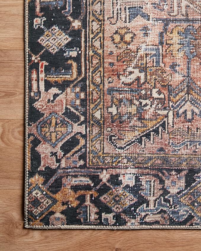 Loloi Chris Loves Julia Jules Collection JUL-02 Terracotta/Multi 2'-6'' x 12'-0'', .13" Pile Height, Runner Rug