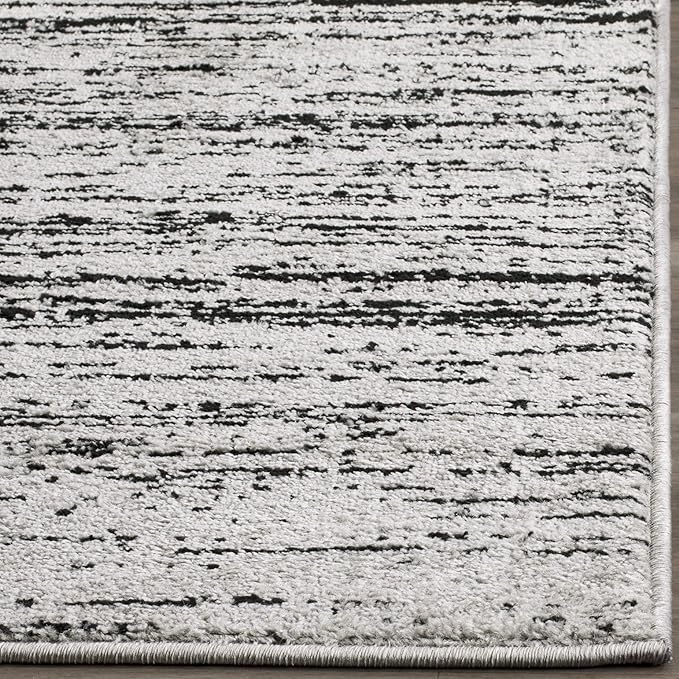 SAFAVIEH Area Rug 11x15 - Adirondack Collection - Large - Silver & Black, Modern Ombre Design, Non Shedding & Easy to Clean, Ideal for Living Room, Bedroom, Office, Dining Space (ADR113A)