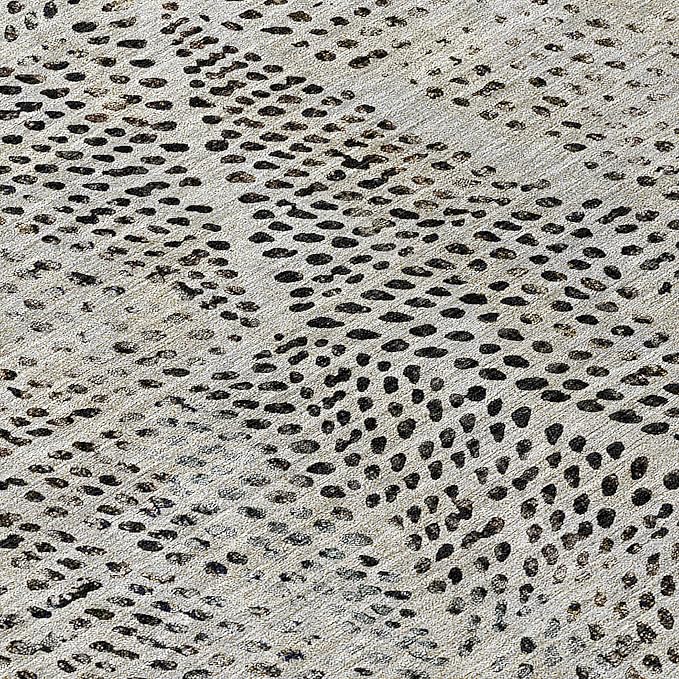 Addison Rugs Chantille ACN591 Gray 2'3" x 7'6" Indoor Outdoor Hallway Runner Rug, Stain Resistant Washable Kitchen Area Carpet for Bathroom, Laundry and Bedroom Rug