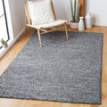 SAFAVIEH Area Rug 6x9 - Natura Collection - Dark Grey, Handmade Wool Blend, Textured Design, Ideal for Living Room, Bedroom, Dining Space (NAT620H)