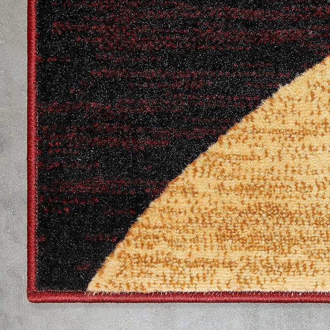 Well Woven Dulcet Bingo Red Modern Geometric (7'10" x 9'10") Area Rug