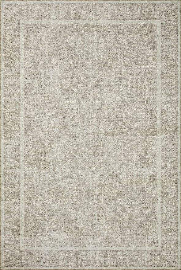 Loloi Rifle Paper Co. Maison Collection MAO-02 Bough Natural 7'-6" x 9'-6", .19" Pile Height, Area Rug