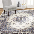 Home Dynamix Premium Sakarya Traditional Medallion Border Area Rug, Porcelain, 5'2"x7'4" Rectangle