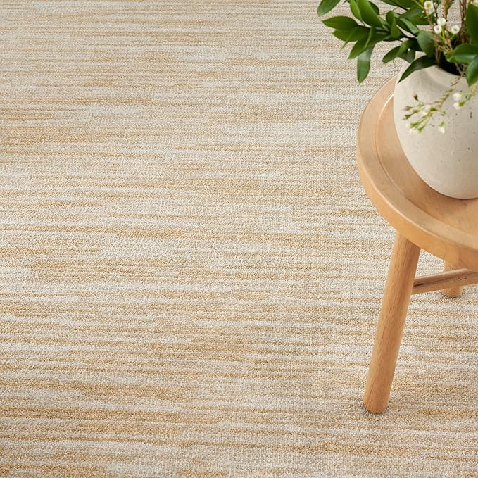 Nourison Home Nourison Essentials Ivory Gold 5' x 7' Area Rug - Easy Clean, Non Shedding, Bed Room, Living Room, Dining Room, Kitchen (5' x 7')