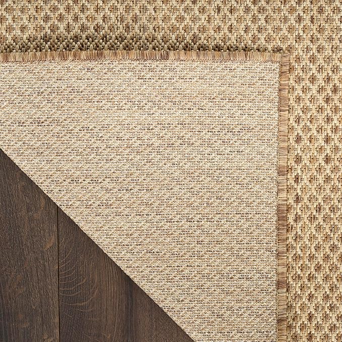 Nourison Home Courtyard Jute 2' x 6' Area Rug - Easy Clean, Non Shedding, Bed Room, Living Room, Dining Room, Kitchen (6' Runner)