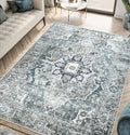 Keen Home Design 9x12 Rug - Machine Washable Area Rug with Non-Slip Backing, Ideal for Living Room, Dining Room, Bedroom - Vintage, Easy Clean, Durable, Low Pile - (9' x 12')