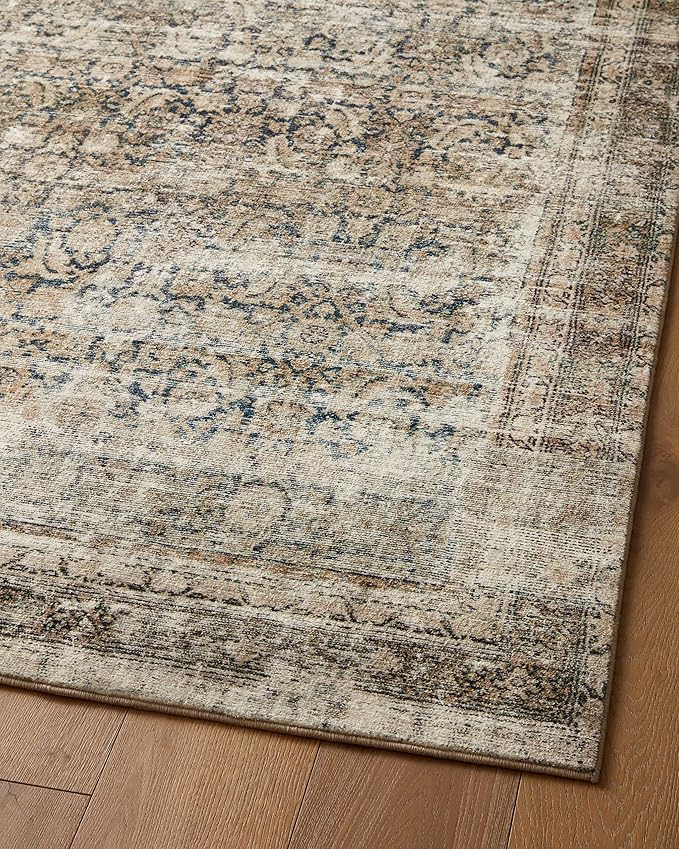 Loloi Amber Lewis Morgan Collection MOG-02 Navy/Sand 2'-3" x 9'-6" 38" Thick Runner Rug feat. CloudPile, Neutral, Room Décor, Vintage Inspired, Livingroom, Bedroom, Dining Area