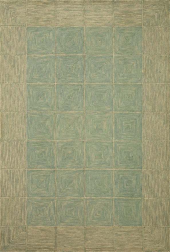 Loloi Chris Loves Julia Francis Collection FRA-02 Green/Natural 2'-6" x 9'-9" Runner Rug