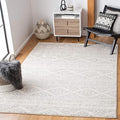 SAFAVIEH Tulum Collection Area Rug - 5' Square, Ivory & Light Grey, Moroccan Boho Tribal Design, Non-Shedding & Easy to Clean, Ideal for Living Room, Bedroom, Dining Space (TUL272G)