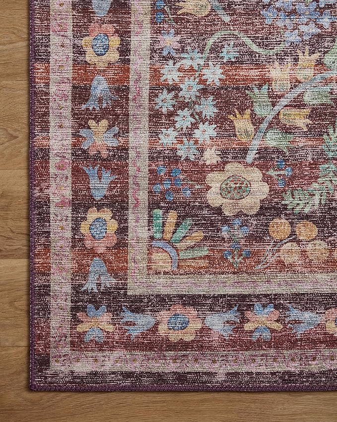 Loloi Rifle Paper Co. Maison Collection MAO-06 Red 2'-3" x 3'-9", .19" Pile Height, Accent Rug