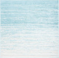 SAFAVIEH Adirondack Collection Area Rug - 5' Square, Aqua & Ivory, Modern Ombre Design, Non Shedding & Easy to Clean, Ideal for Living Room, Bedroom, Office, Dining Space (ADR113J)