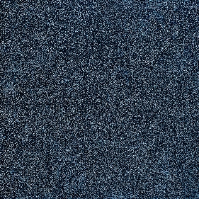Eyely UES100C-7SQ Supersoft Haze Solid Low-Pile Indoor Area Rug, Coastal, Bohemian, Minimalist, Classic, Casual for Bedroom,Kitchen,Living Room,Non Shedding,Easy-Washing, Blue, 7' Square