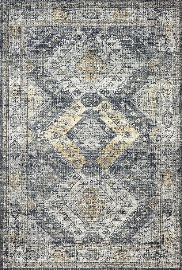 Loloi Skye Collection SKY-09 Graphite/Silver 2'-0" x 5'-0" Accent Rug