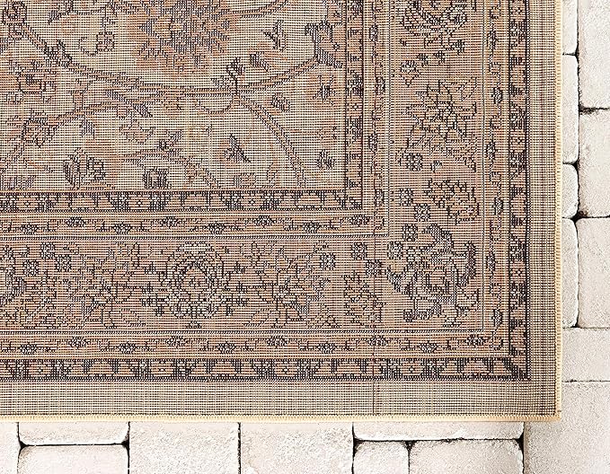 Unique Loom Sialk Hill Collection Area Rug - Washington (4' 1" x 6' 1" Rectangle Ivory/Black)