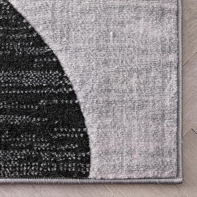 Well Woven Dulcet Bingo Grey Modern Geometric 5'3" x 7'3" Area Rug