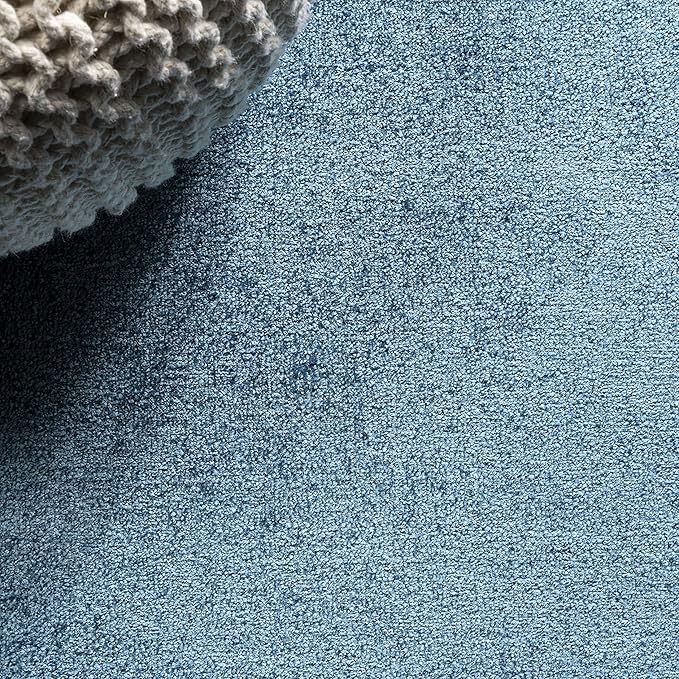 JONATHAN Y Haze Solid Low-Pile Turquoise Runner Rug 2x14, Coastal,Bohemian,Minimalist,Classic, Easy-Cleaning for Living Room,Bedroom,Kitchen,Pet Friendly,Non-Shedding (SEU100H-214)