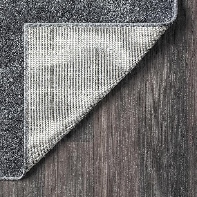 Abani Deco Collection Area Rug - Grey Minimalist Design -4' x 6' - Easy to Clean - Durable for Kids and Pets - Non-Shedding - Medium Pile - Soft Feel - for Living Room, Bedroom & Office