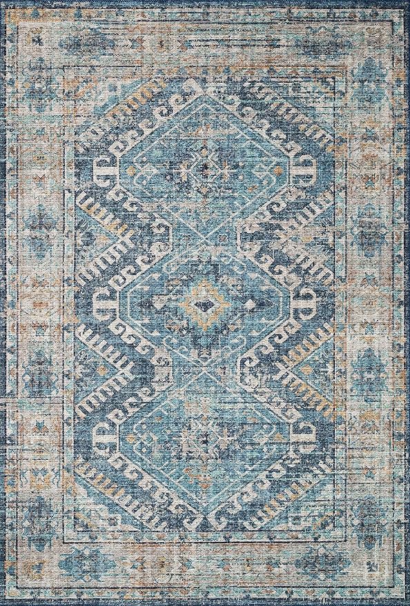 Loloi Skye Collection SKY-03 Denim/Natural 2'-6" x 12'-0" Runner Rug